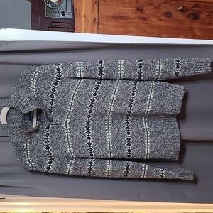 American Eagle Outfitters Mens Sweater Mock Turtleneck Buttons Navy Size XS EUC